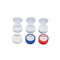 Plasdent MEDIUM ROUND BOX/Inner Deep ½", Blue, (100pcs/bag with labels)